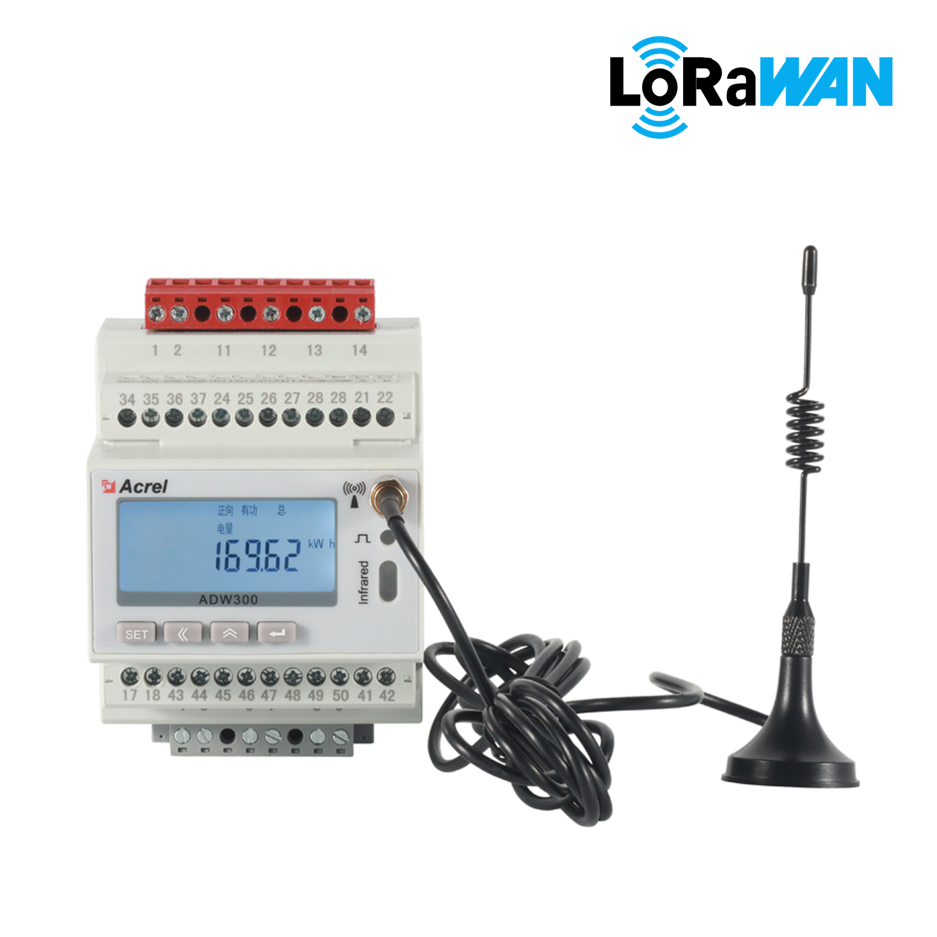 AC 삼상 무선 EU868MHz LoRaWAN 에너지 미터